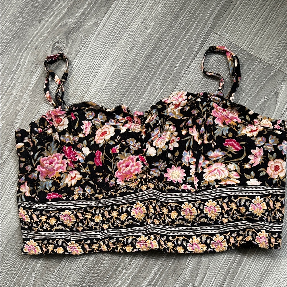 NWOT American Eagle Outfitters Ruffle Floral Bra Top